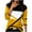 Yellow, variant on Zpanxa Women's Geometric Print T-Shirt Long Sleeve Round Neck Loose Fit Casual Top Comfortable Daily Wear