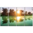 thumbnail image 2 of Belle Rivière d'Été au Coucher du Soleil - Paysage Surdimensionné Toile Art, 2 of 3