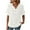 White-04, variant on Mittory Linen Cotton Womens V Neck Collared Short Sleeve Shirts Button Down Blouse Tops