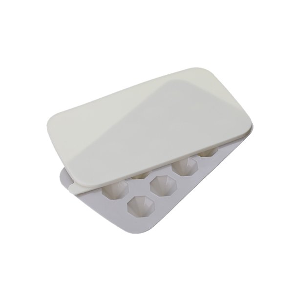 15 cubos DIY Molde para cubitos de hielo Molde para pudín de silicona antiadherente para hacer hielo con tapa Forma de diamante Gris Worallymy JD711053728