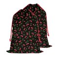 thumbnail image 2 of Christmas Bags Drawstring,Black Christmas Cherry Pattern Large Xmas Christmas Gift Bags,Reusable for Xmas and New Year Party Favors and Supplies,27.6" X 19.7", 2 of 6