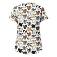 thumbnail image 3 of Hauts pour Femmes Col Roulé Animal Haut pour Femmes Paquet Imprimé Manches Courtes Col Roulé en V Chemise à Manches Longues Femmes Col Vacances Amusant à Motifs T-Shirts de Travail Blouse Hauts avec Poches, 3 of 3