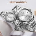thumbnail image 2 of WLISTH S938 Reloj clásico para parejas con correa de acero Elegante reloj de pulsera de cu Abanopi Mirar, 2 of 5