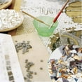 thumbnail image 6 of 291Pcs/300g 3 Colors Porcelain Mosaic Tiles Irregular Polished Porcelain Supplies Scraps Mosaic Porcelain Pieces Handmade Cabochons for DIY Art Crafts Bulk Mosaic Project (Black Silver Gold), 6 of 7