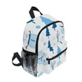 thumbnail image 2 of FORMRS School Backpack with Front Zippered Pocket 12" Student Travel Daypack, Blue Simple Cartoon Snowmen, 2 of 6