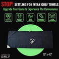 thumbnail image 4 of Multi-Function Magnetic Golf Towel with Dual Wash Pockets, Magna-Anchor Technology, Waffle Pattern, Ball Scrubber – Perfect Golf Gift for Men & Women (16" x 40", Black, with Magnet), 4 of 4