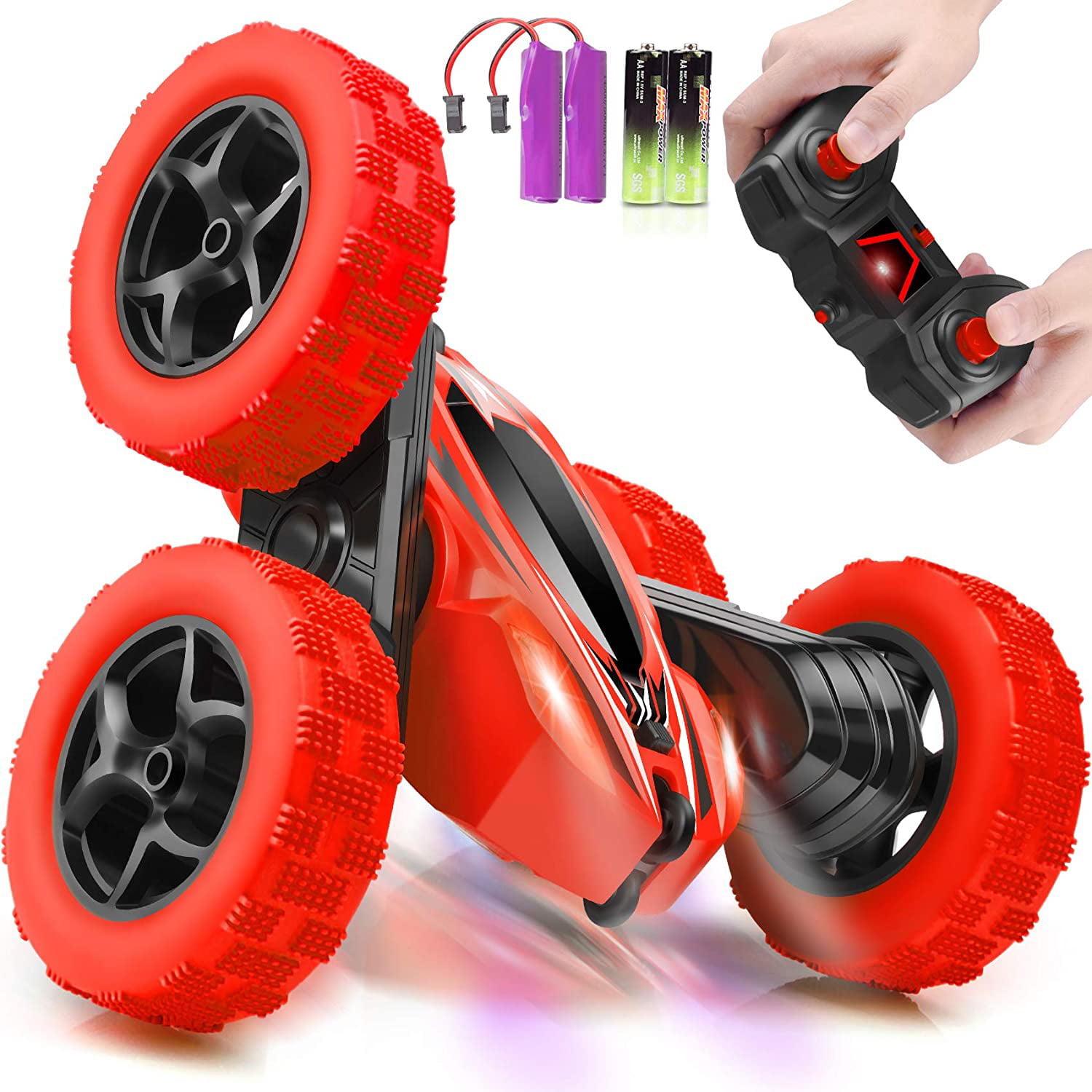 for Boys and Girls Stunt Car Toy 4WD 2.4Ghz Remote Control Car 360 Flips 
