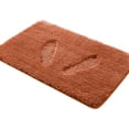 thumbnail image 2 of Yafa Home Fashion 2 Piece Solid Microfiber Soft Bathroom Rug Set, Non-Slip TPR Backing, 2 of 6