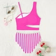 thumbnail image 5 of NOLDARES Little Girls Sweet Print Bikini Two Piece Swimwear Adorable Suit for Beach Play(Hot Pink,5-6 Years), 5 of 5