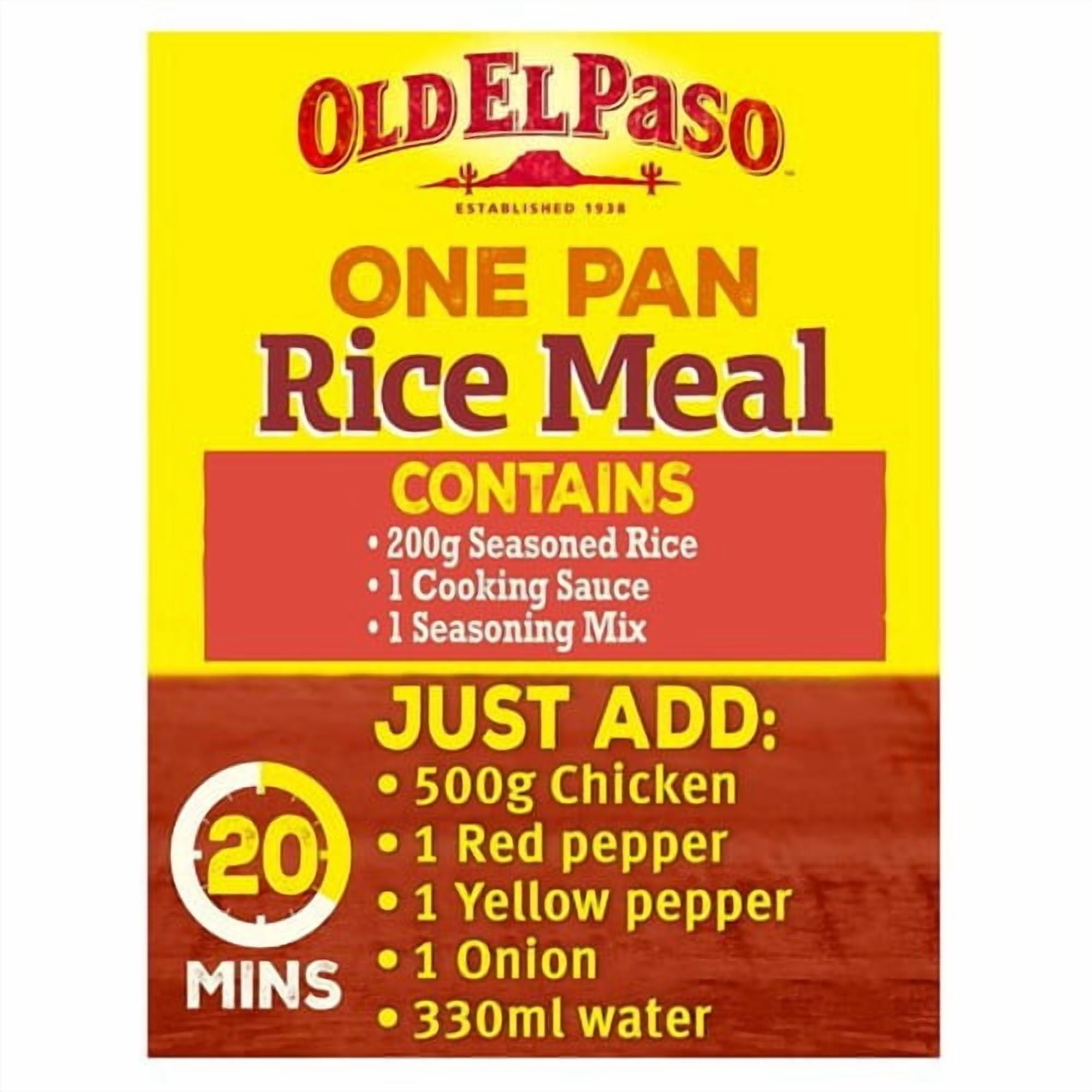 Old El Paso Mexican Chili & Garlic One Pan Rice Meal Kit 355g, British Import (Pack of 2)