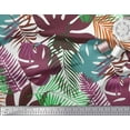 thumbnail image 3 of Soimoi Purple Cotton Duck Fabric Tropical Leaves Fabric Prints By Yard 42 Inch Wide, 3 of 3
