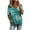 01 Mint Green1, variant on Fewfanhot Women's Tops, Tees & Blouses Cold Shoulder V-neck Summer Short Sleeve T-Shirts Vacation Loose Casual Tees