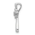 thumbnail image 2 of 14k White Gold 1/20ct. 5-Stone Diamond Cross Chain Slide, 2 of 4