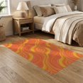thumbnail image 2 of ODIKA 5'x7' Washable Area Rug Mid Abstract Century Curved Motifs Vibrant Palette Block Retro for Small Living Room, Bedroom, Easy Care, Non-Shedding, Pet Friendly, 2 of 7