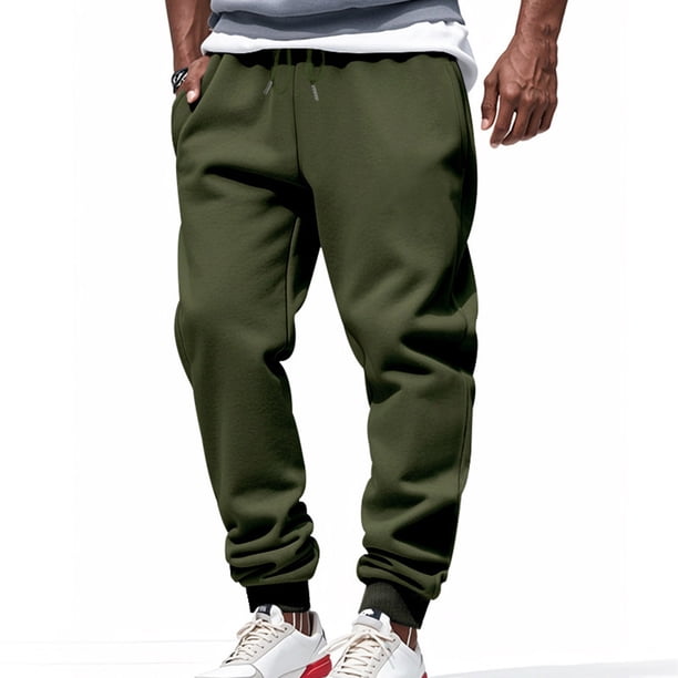 Pantalones largos para hombre, informales, a la moda, transpirables, con cordón elástico en la cintura y bolsillos, con elástico en los pies, de rayón.