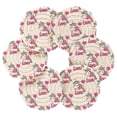 thumbnail image 2 of Haosy Set of 6 Drink Woven Coaster with Holder Heat Resistant Non-Slip Bar Coasters 4 Inches Unicorn and Love Balloon, 2 of 7
