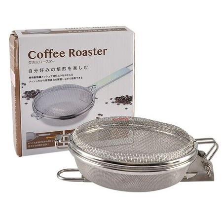

Coffee Bean Roaster Tool Coffee Roaster Mesh Pan Baking Stainless Steel Portable fold 120g