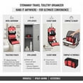 thumbnail image 4 of Compact Hanging Travel Toiletry Bag – Fold-Flat Organizer with Multiple Pockets, Water-Repellent Case for Travel & Everyday Use, 4 of 9