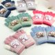 thumbnail image 3 of Guantes de invierno para niños con dibujos de osos tejidos con cinco dedos separados, guantes gruesos y cálidos con forro polar para hombres y mujeres, 3 of 6