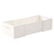 thumbnail image 2 of Caja de almacenamiento retráctil con compartimentos y divisor ajustable | Organizador de plástico blanco de 27,5 x 13 x 12 cm | Cajón para vajilla, papelería y maquillaje, extensible, con patas, 2 of 6