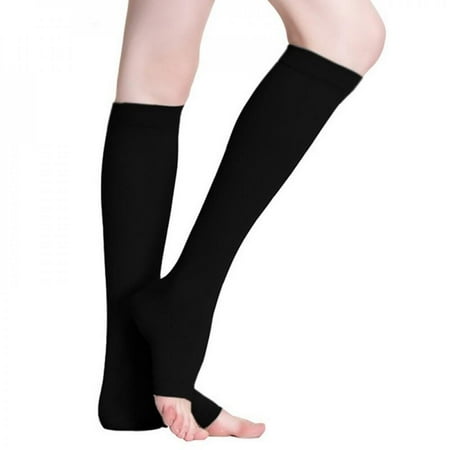 

Clearance!!!Open Toe Elastic Compressed Stocking Stripe Blue Xxl