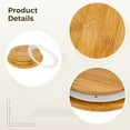 thumbnail image 2 of 6 Pcs Mason Jar Lids, Wide Mouth Wooden Jar Covers with Silicone Seal, Airtight Storage Lids for Mason Jars, Natural Wood Caps for 64/32/16/8/4 oz Jars, Tea, Coffee Mug Covers（3.4-inch ）, 2 of 5
