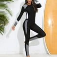 thumbnail image 6 of Feimerou Full Body Swimsuit for Women Long Sleeve One Piece Rash Guard Swimsuits Zip Front Long Pants Wetsuit Surf Suits Swimwear, 6 of 7