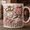 Black, variant on Wife Mug with Wedding Rings & Rose Bouquet, Romantic Coffee Cup Anniversary Gift