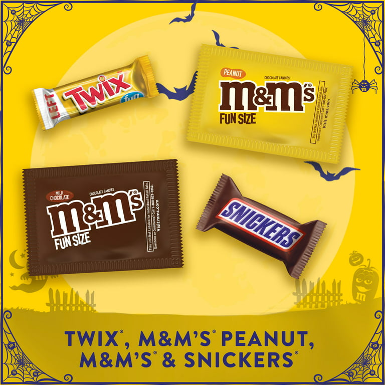 M&M's, Peanut Butter Chocolate Candy Fun Size Bag, 10.57 Oz