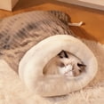 thumbnail image 5 of Cat Sleeping Bag Bed, Winter Soft Plush Sack Self Warming Cave Bed for Indoor Cats, Hideaways Pet Snuggle Sack for Kitten Puppy, 5 of 6