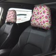 thumbnail image 2 of Kdxio Strawberry And Cheery Pattern Print 2 Piece Car Head Rest Covers Set Auto Front/Rear Seats Headrest Cover Universal Fit Most Cars,Sedan, SUV, 2 of 9