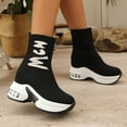 thumbnail image 3 of Mepaouo High Top Sneakers for Women Knit Platform Hidden Wedge Cushion Walking Shoes with Thick Sole, 3 of 7