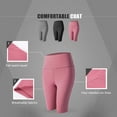 thumbnail image 3 of Quick-drying Tights Yoga Clothes Leggings Female Biker Shorts Sports Yoga Fitness Pants(Pink,XXL), 3 of 7