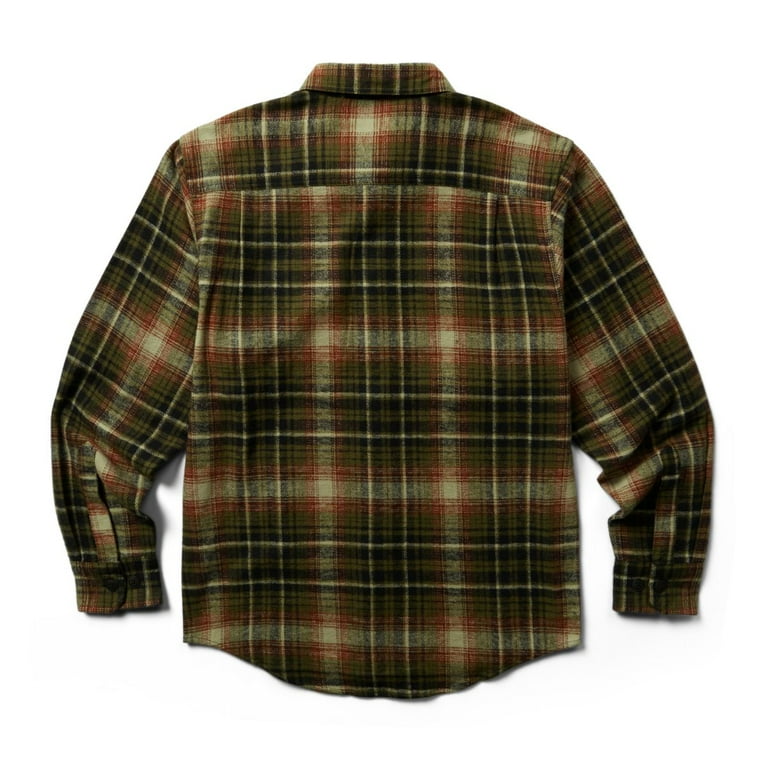 Wolverine Glacier Heavyweight Long Sleeve Flannel Shirt Men Khaki