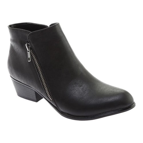 Portland Boot Company - Portland Boot Company Double Zip Block Heel PU ...