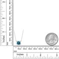 thumbnail image 2 of Gem Stone King 925 Sterling Silver London Blue Topaz Solitaire Pendant Necklace for Women (1.70 Cttw, Gemstone Birthstone, Round 7MM), 2 of 4