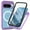 Purple, variant on Allytechgroup for Google Pixel 8 Clear Case with Screen Protector, Not-Yellow Hybrid Hard PC Rugged Shockproof Phone Case for Google Pixel 8, Black