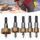 thumbnail image 4 of Juego de sierras perforadoras paquete de 5 piezas de herramientas de taladro eléctrico abridor de agujeros de acero de alta velocidad accesorios para acero hierro aleación ANGGREK  Otros, 4 of 8
