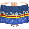 thumbnail image 3 of HAPPY BAY Men's Pareo Swim Trunk Vacation Sarong Beach Wrap One Size Denim, Palm Tree Summer Vacation Aloha, 3 of 3