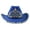 Dark Blue, variant on Farfi Women Cowboy Hat Rhinestones Inlay Crown Shiny Sequined Hat Brim Western-Themed Night Party Ladies Fancy Dress Festival Cowboy Costume Accessories (Purple)