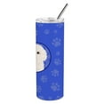 thumbnail image 3 of Carolines Treasures WDK1169TBL20 Poodle Toy White  Stainless Steel 20 oz Skinny Tumbler Blue 20 oz multicolor, 3 of 4