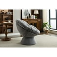 thumbnail image 4 of Oversized Swivel Accent Chair, 360° Rotating Barrel Chair for Living Room Bedroom, 4 of 12