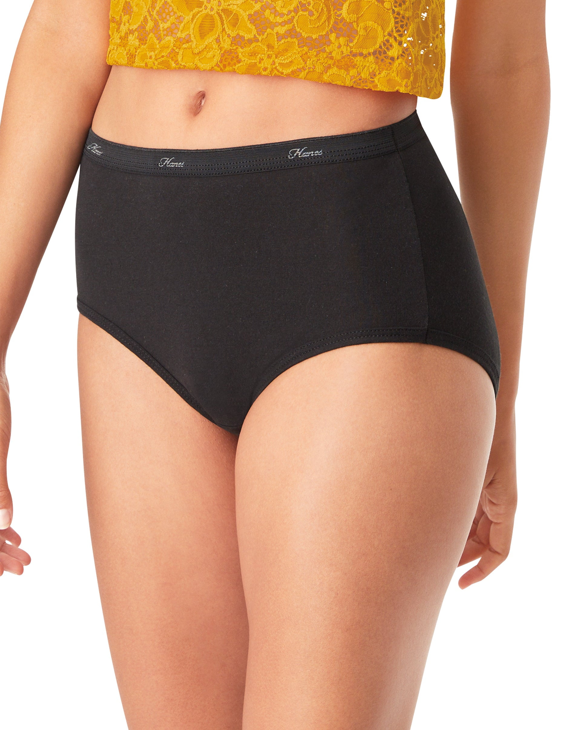 Hanes Women's Cotton Brief Underwear, MoistureWicking, 10Pack