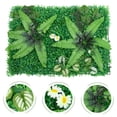thumbnail image 3 of Panel de pared con planta de seto Artificial, plantas de pared artificiales, estera de planta decorativa, decoración de pared de fondo verde, 3 uds., 3 of 8