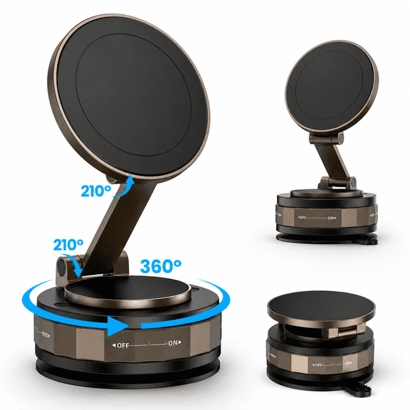 TECKNET BASICS Magnetic Phone Holder, 360° Adjustable Suction Cup for MagSafe, Car Mount for Gym Kitchen, iPhone and Android