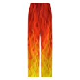 thumbnail image 4 of Red Orange Yellow Burning Flames And Fire Pajamas For Women Loose Retro Night Pajama Pants Comfortable Sleepwear Bottoms Homewear, 4 of 6