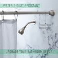 thumbnail image 4 of Bath Bliss Tringle de Rideau de Douche Décorative Salle de Bain Doublure de Douche & Rideau Réglable 42-72 Nickel Satiné, 4 of 5