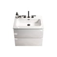 thumbnail image 3 of 24-inch Glossy White Floating Bathroom Vanity with Eco-friendly E1 Grade Boards, 3 of 5