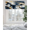 thumbnail image 4 of Blue Gold Abstract Marble Texture Kitchen Valances for Windows Modern Fluid Art Line Valance Curtains&nbsp; for Kitchen /Living Room/Bedroom/ Bathroom Decor, 42"x12 " ,Rod Pocket 1 Panel,, 4 of 8