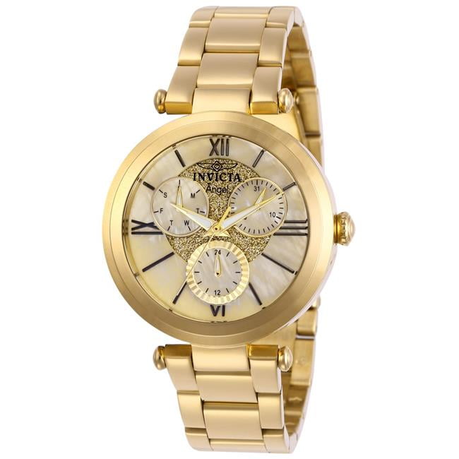 Invicta 28926 Womens Angel Quartz 3 Hand Gold Dial Watch with VH68 ...